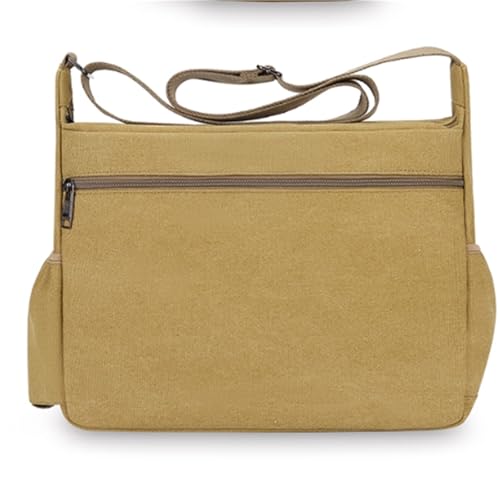 Sling Vintage Shoulder Bag for Men, Canvas, Messenger Crossbody Bag, Multi Pocket, for Travel Work Busines, 13 * 10.6in4