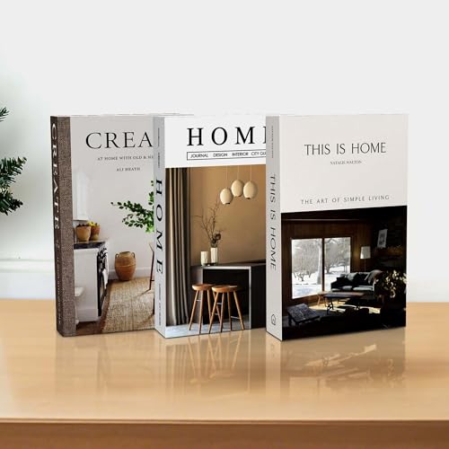 3 PCS Decorative Books for Home Decor Folding Coffee Table Book Decor Fake Cardboard Books Without...