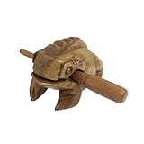 Couleur principale: brun Ruilogod Bois Thaïlande Craft traditionnel Craft Frog 2,0 pouces Longueur