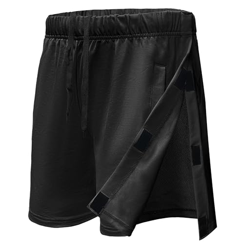 Post Surgery Shorts for Men Tear Away Shorts Cotton Knee Hip Replacement Recovery Short After Surgery Clothing for Women