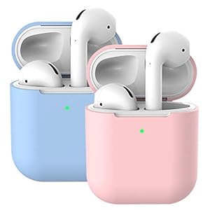 Compatibel met AirPods Case Cover Skins, 2X Case voor Airpods Case Cover Siliconen Case Beschermend schokbestendig…