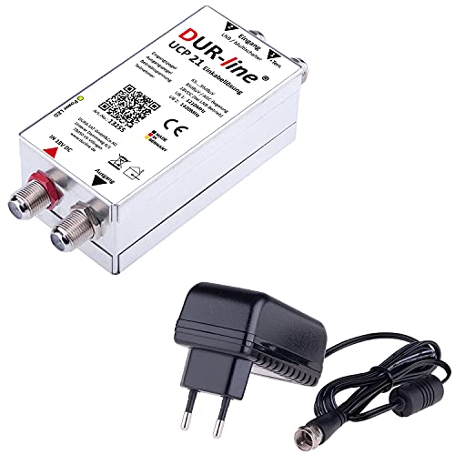 DUR-line UCP 21 SET,SAT SCR,Solución inalámbrica con fuente de alimentación,2 receptores/TV a través de 1 cable,Multiconmutador Unicable [Digital, HDTV, FullHD, 4K, UHD],Fabricado en Alemania Cover