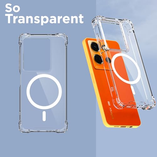 Image of Pikkme Back Cover for Infinix Note 30 5G Mag-Safe Shockproof PC + TPU | Protective Case Magnetic Support | Bumper Case (Transparent Mag-Safe)