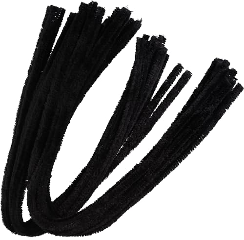 VBS 20er-Pack Chenilledraht 50cm Basteldraht Biegedraht Pfeifenreiniger Schwarz