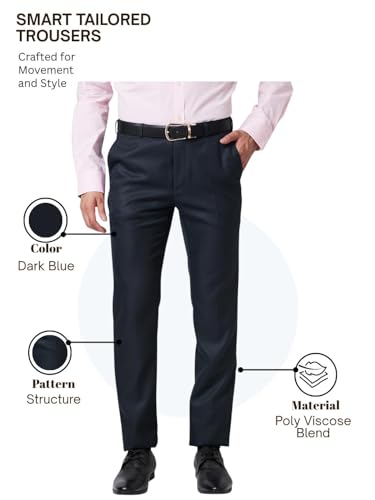 Image of Raymond Men's Slim Fit Self Design Trouser