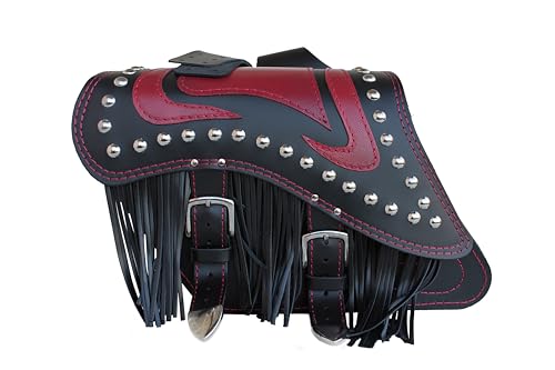 sako – S293C ROT - Motorrad Satteltasche - Motorradtasche - Motorrad Zubehör - Motorrad Tasche - Motorrad Satteltaschen - Chopper - Set für Linke und rechte Seite