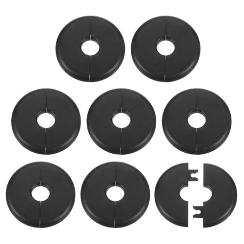 Brida dividida de 17 mm de plástico ABS negro autoadhesiva para pasamuros y tuberías 2