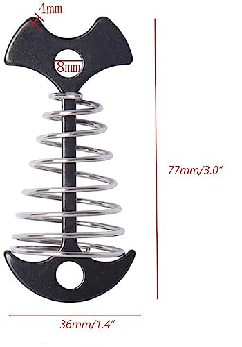 zalati Tent Stakes 10pcs Deck Plank Board Windproof Aluminum Deck Tie Down Spring Anchor Pegs for Camping Hiking Outdoor Timber Deck Plank - Image 3