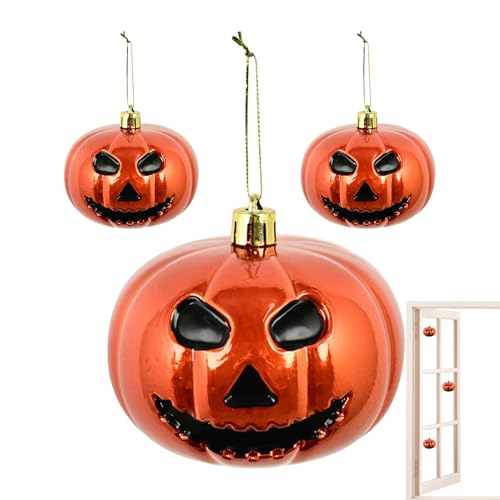 Artículo decorativo de Halloween, decoración de calabaza, colgante espeluznante para picaporte de puerta, ramas, jardín, puerta delantera, Navidad