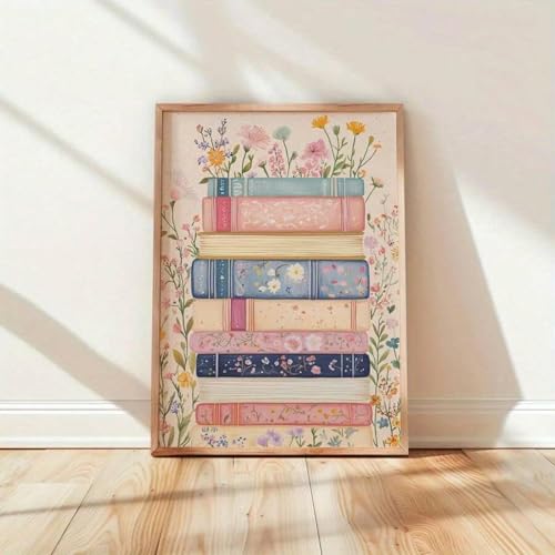 Impression toile vintage livres pour décorer un mur de classe