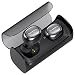 SoundPEATS Wireless Earbuds, True Wireless Stereo Bluetooth 4.1 Headphones Cordless Earphones Sweatproof In-Ear Headset with Mic-Dark Black