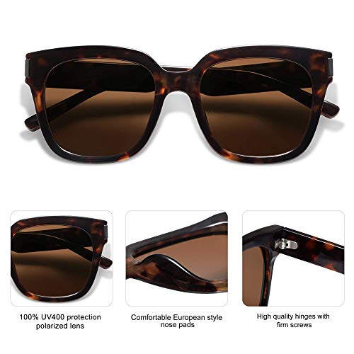 Image of SOJOS Polarized Sunglasses for Women Men Trendy Square Large Sun Glasses SJ2149