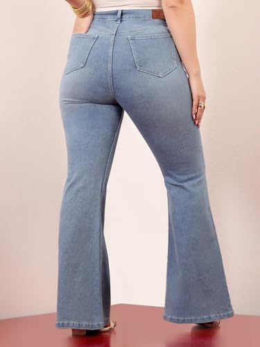 Image of Miss Chase A+ Women's Bootcut High Rise Regular Length Stretchable Denim Jeans