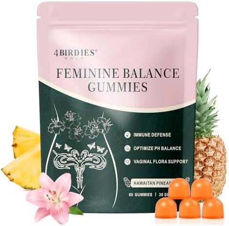 Premium Feminine Balance Gummies for Women’s Health, Hawaiian Pineapple Gummies for Women Vaginal Probiotic & pH Balance Support – Vegan – Healthy Odor – Gluten-Free – 60 Count