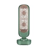 Disipación de calor silenciosa: aspecto compacto y elegante. Este ventilador de sobremesa funciona con poco ruido, puede inhalar activamente el aire circundante y forzarlo a través de la rejilla frontal, y enviarle un ruido de flujo de aire tranquilo y fresco, restaurando el sueño con una cantidad adecuada de blanco.