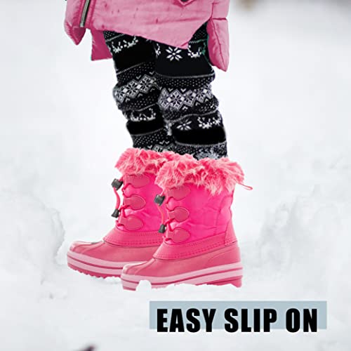 NORTY Waterproof Artic Snow Boots Rated Below Zero for Toddler Kids Boys and Girls 6
