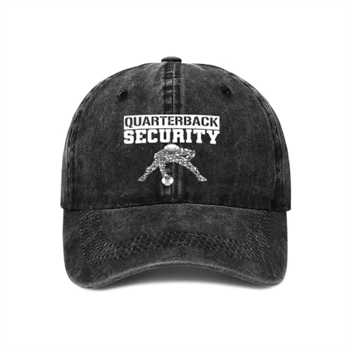 Quarterback Security Football Lineman Baseball Cap Adjustable Golf Dad Hat for Men Women Sun Hat