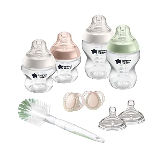 Tommee Tippee Kit de Biberones para Recién Nacidos Closer to Nature, Biberón Anti-Cólicos, Transparente
