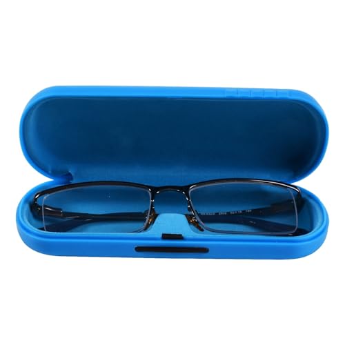 Image of VIVID Vision Unisex Adult Lightweight Eyewear Specs Case Cover | Free With Cleaning Cloth | Protect Eye Glasses | Plastic | Spectacles | Cases | IC - 632 ABS Light Blue with Cloth