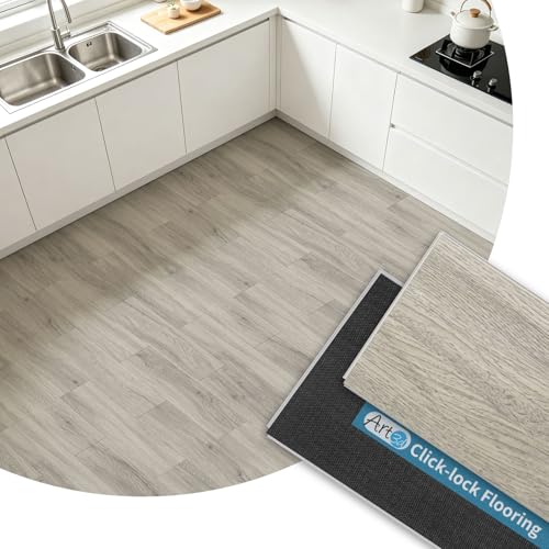 Dalles de sol SPC Art3d anti humidité pour cave et cuisine avec planches vinyle bois