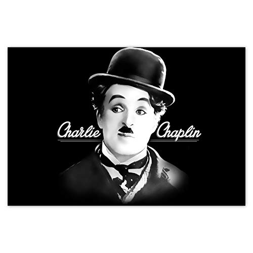 Mantiburi H707 Sticker mural Motif chapeau de Charlie Chaplin 120 x 80 cm