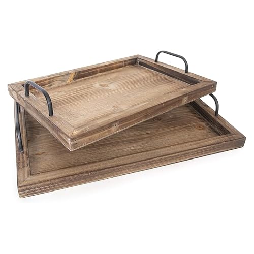 Besti Rustic Vintage Food Serving Trays (Set of 2) |