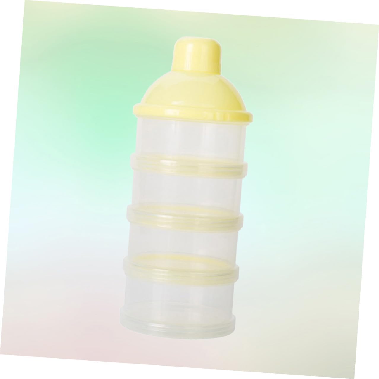 Portable Formula Dispenser Stackable Milk Powder Container Travel Snack Storage Box Food-grade PP Material Non-spill Detachable Yellow Organizer for Outdoor Feeding
