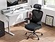 TRALT Ergonomischer Bürostuhl - X-förmiger bequemer Computer-Bürostuhl, Gaming-Stuhl, Bürostuhl mit Lendenwirbelstütze, Netz-Bürostuhl mit Kopfstütze (Schwarz und Silber)