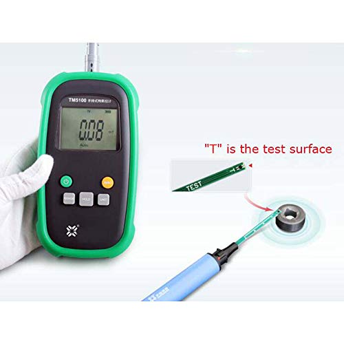 Image of Handheld Digital Tesla Gauss Meter, Magnetic Flux Density (B Value) Tester with Probe - High-Precision Permanent Magnet Surface Field Detector
