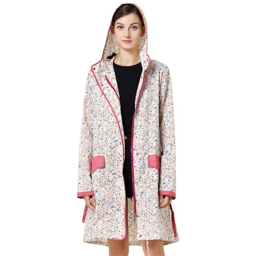 Poncho de pluie pour femme imperméable et léger avec motif floral élégant