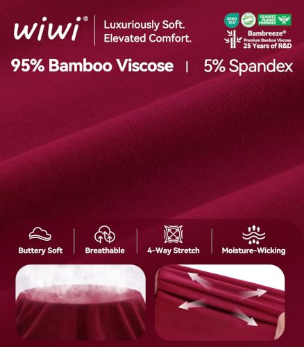 Image of WiWi Bamboo Viscose womens capri pants Wide Leg Pajama Super Soft Lounge knit Sleep shorts Cooling Pj Bottoms S-XXL
