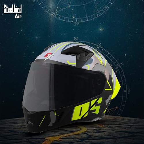 Image of Steelbird SBA-20 05 ISI Certified Flip-Up Graphic Helmet for Men with Inner Chrome Sun Shield