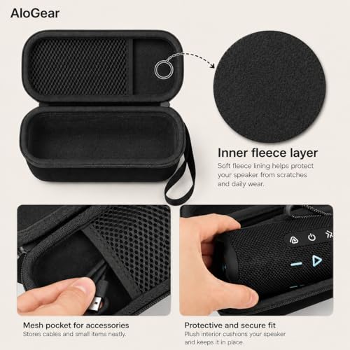 Image of Travel Carry Case for New JBL Flip 7, 6, 5, 4, 3 Portable Speaker, Shockproof, Dustproof, Protective Cover Storage Bag (EVA Box Black)