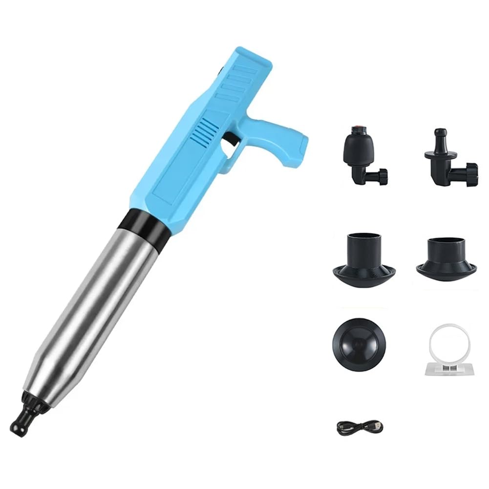 Desatascador de Inodoro Universal, Herramienta Neumática para Dragado de Tuberías, Eléctrico, de Acero Inoxidable, de Alta Presión.