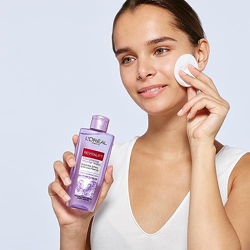 L'Oréal Paris Aufpolsterndes Mizellenwasser für Frauen, für eine hydratisierte und erfrischte Haut nach der Reinigung mit purer Hyaluronsäure, Revitalift Filler, 1x 200ml