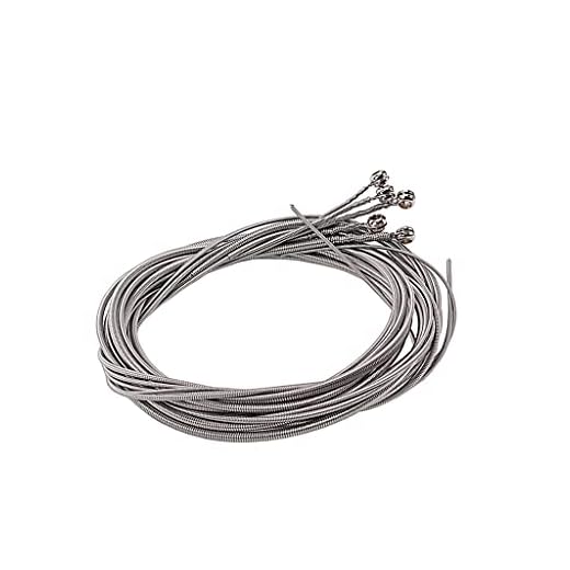 Alnicov Juego de 5 cuerdas de acero para bajo de 5 cuerdas con diámetro de 0,0-0,1 pulgadas para guitarra de bajo de 5 cuerdas