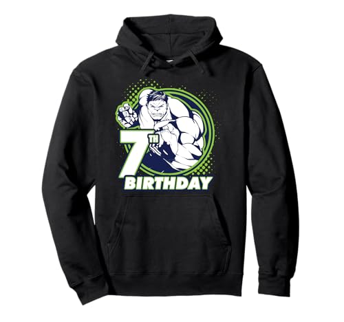Sweat Hulk 7th Birthday Badge enfant pull à capuche Avengers vert
