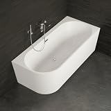 SPALINA CAPRI DROITE - Vasca freestanding a parete Destra L 170 x l 76 cm