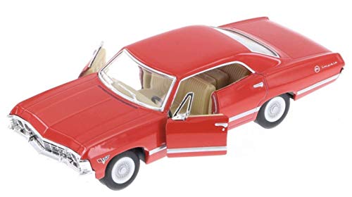 Modelo a escala 1:43 compatible Chevrolet Impala 1967 rojo miniatura 2