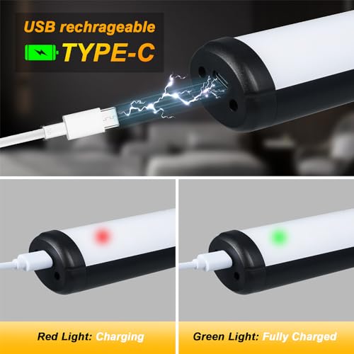 Image of Lixada Wireless Picture Light Rechargeable,Magnetic Wall Art Painting Light Touch Battery Operated Light with Remote Stepless Dimming Display Lamp for Frame Gallery,Artworks,Bathroom,Kitchen,Cabinet