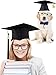 LKEX Pet Graduation Caps Small Dog Graduation Hats with Yellow Tassel Costume for Dogs Cats Holiday Costume Accessory