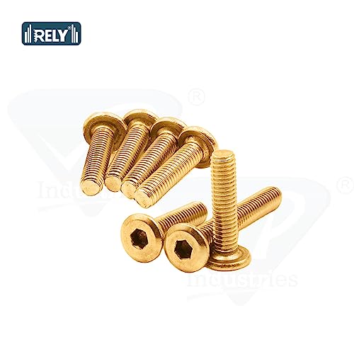 Image of Rely⇒VP INDUSTRIES (Pcs-15) M8 X 16 mm JCB Allen Head Furniture Screw Fastener Bolts | Furniture Bolt Crib Bunk Bed Furniture Cot, Barrel Bolt | Allen JCB Screw High Tensile Alloy Steel 10.9 Grad