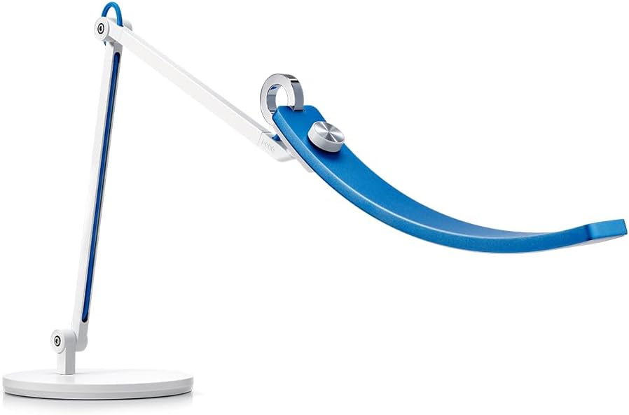 BenQ e-Reading LED Desk Lamp-World's First Desk Lamp for Monitors-Eye Care, Modern, Ergonomic, Dimmable, Warm/ Cool White -Perfect for Architects, Studying, Designers, Engineers,Gaming– Blue, 1 count Swing Arm Blue - Image 1 of 7