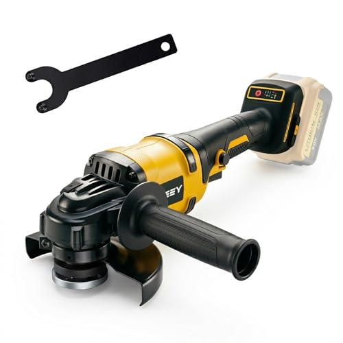 Cordless Angle Grinder for Dewalt 20V Battery 4-1/2 Inch 8500RPM Brushless Electric Angle Grinder Tool 3 Variable Speeds Power Grinder for Cutting Grinding Polishing(Battery Not Included)