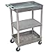 Luxor - Gray Flat Middle Shelf Tub Cart