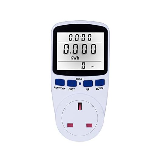 Decdeal Energy Monitor, LCD Display Electricity Usage Power Meter Socket Energy Watt Volt Amps Wattage KWH Consumption Analyzer Monitor Outlet AC230V~250V