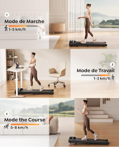 2 in 1 Folding Walking Mat for Home and Office, Treadmill for Walking and Jogging, Treadmill with Remote Control and Touch