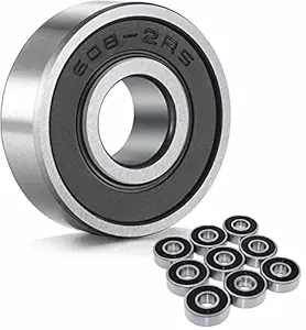 MINSALES -608-2RS-Double Shielded Miniature Ball Bearing, for 3D Printers, Robotics, DIY Projects Pack of 20 Pcs