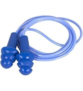 Jackson Safety Metal Detectable, Reusable Corded Foam Ear Plug, 31dB NRR, Blue, Universal Size, B...