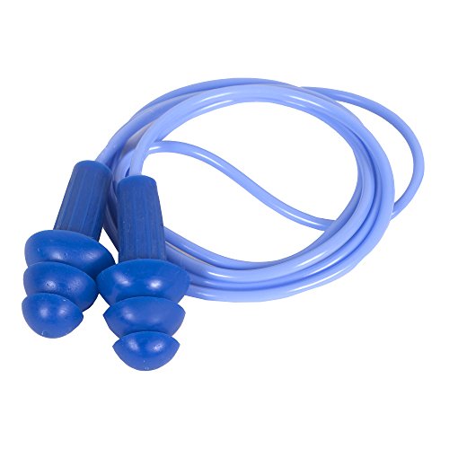 Jackson Safety Metal Detectable, Reusable Corded Foam Ear Plug, 31dB NRR, Blue, Universal Size, Bulk Pack (Case of 400 Pairs), 13822
